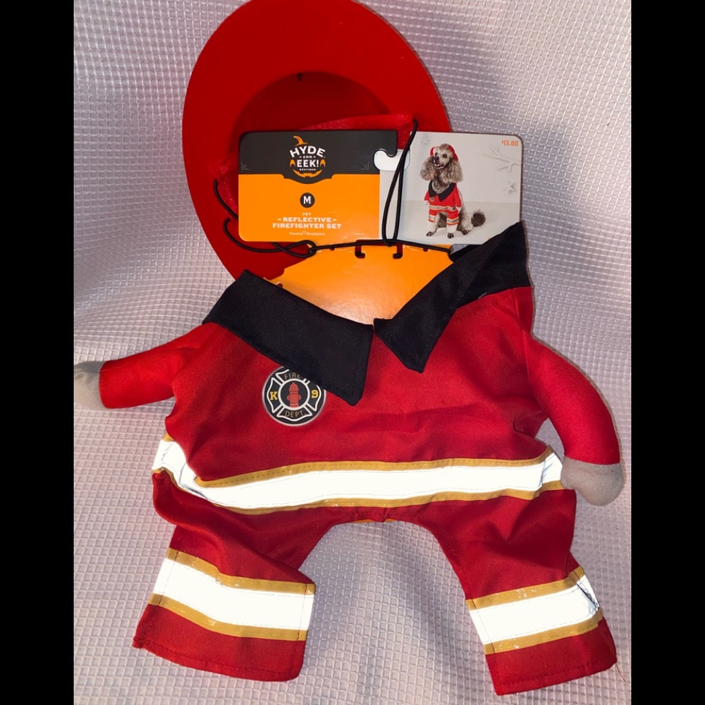 Firefighter Dog Outfit -Medium